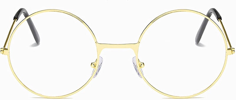 SOHUPAC Classic Round Glasses Retro Circle Eyeglasses Clear Lens Metal Frame Accessories Non-Prescription For Men Women - Image 2